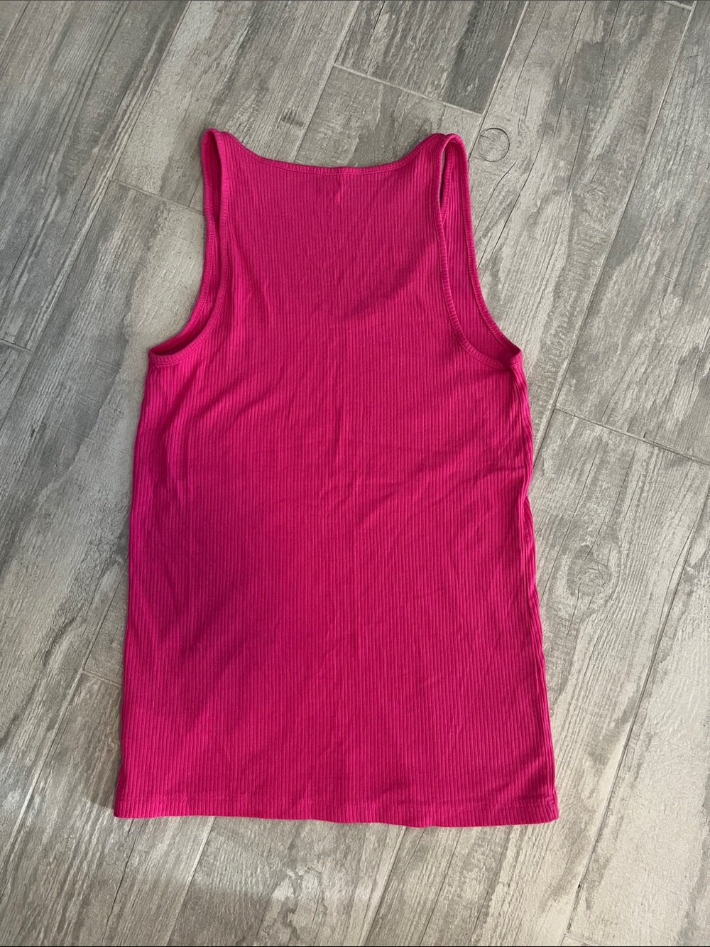 GAP Women's Ribbed Tank Top in Fuchsia Pink - Picture 3 of 3
